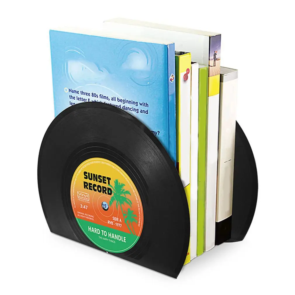 

1 Pair Record Bookend Plastic Unique design easy to use and practical Drop Shipping