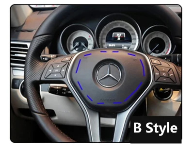 Для Mercedes Benz GLA CLA A GL класс GLA200 250 260X156 передний логотип наклейка титановые задние наклейки на руль Стайлинг доступ - Цвет: Steering Wheel B45mm