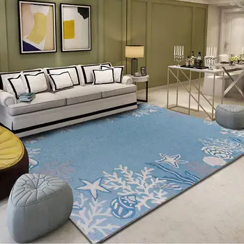 

K2 Nordic Modern Abstract Living Room Carpet Coffee Table Floor MatVintage Area Rugs Plant Pattern Print Carpet Sofa Rugs