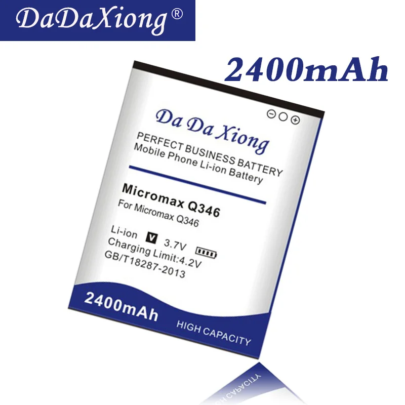 Аккумулятор Da Xiong для телефона 2400 мАч Micromax Q346|Аккумуляторы мобильных телефонов| |