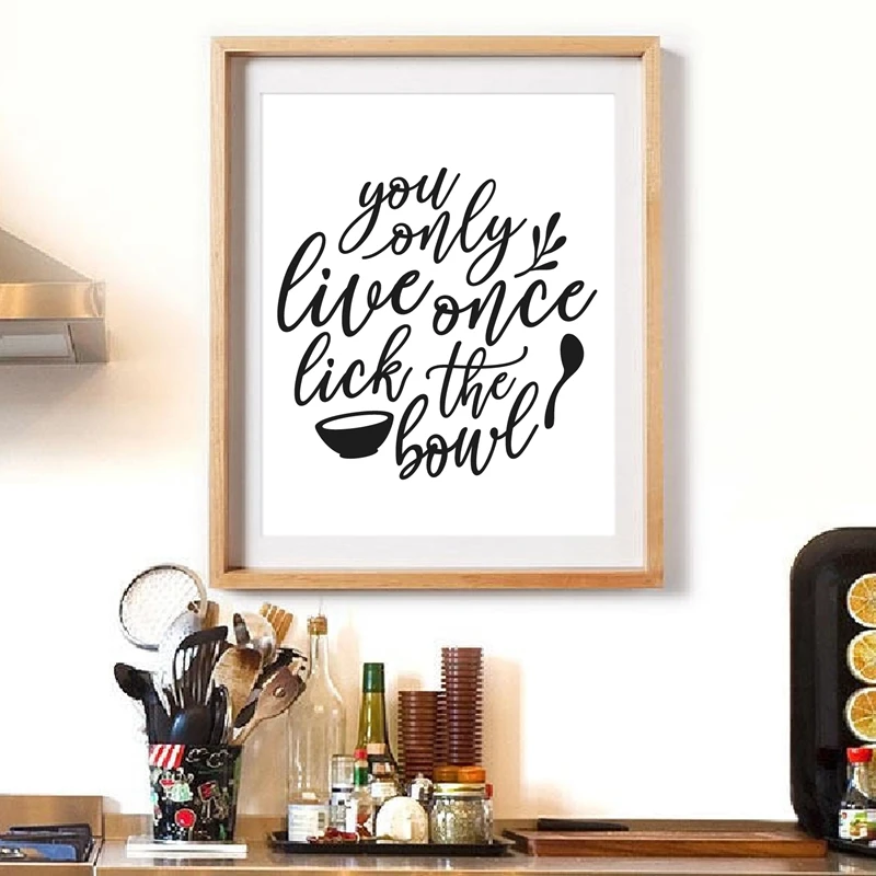 You Only Live Once Lick The Bowl Prints-fb