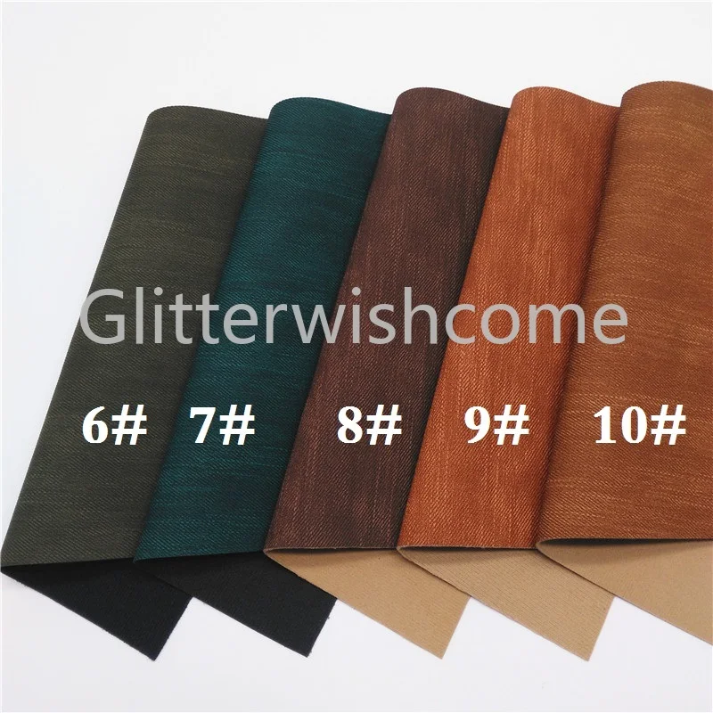 Glitterwishcome 21X29 см A4 размер винил для бантов джинсовая искусственная ткань, синтетическая кожа, искусственная кожа листы для бантов, GM509B