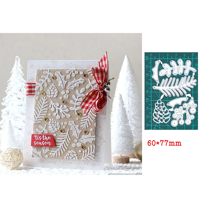 Metal Cutting Dies Pine Nuts Branch 2020 New Crafts Die Stencil For DIY Scrapbooking Paper/photo Cards Embossing template|Вырубные