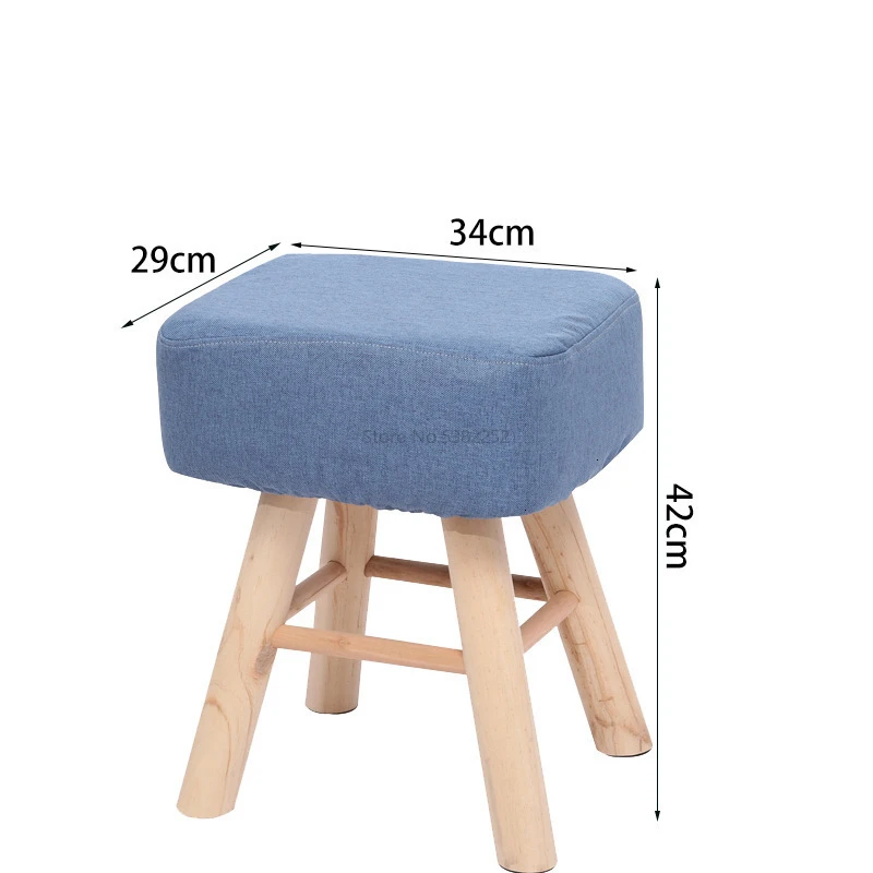 Твердый деревянный обувь стул высокие стол и стулья квадратный табурет круглая табуретка оригинальность макияж туалетный стул бытовой - Цвет: a8