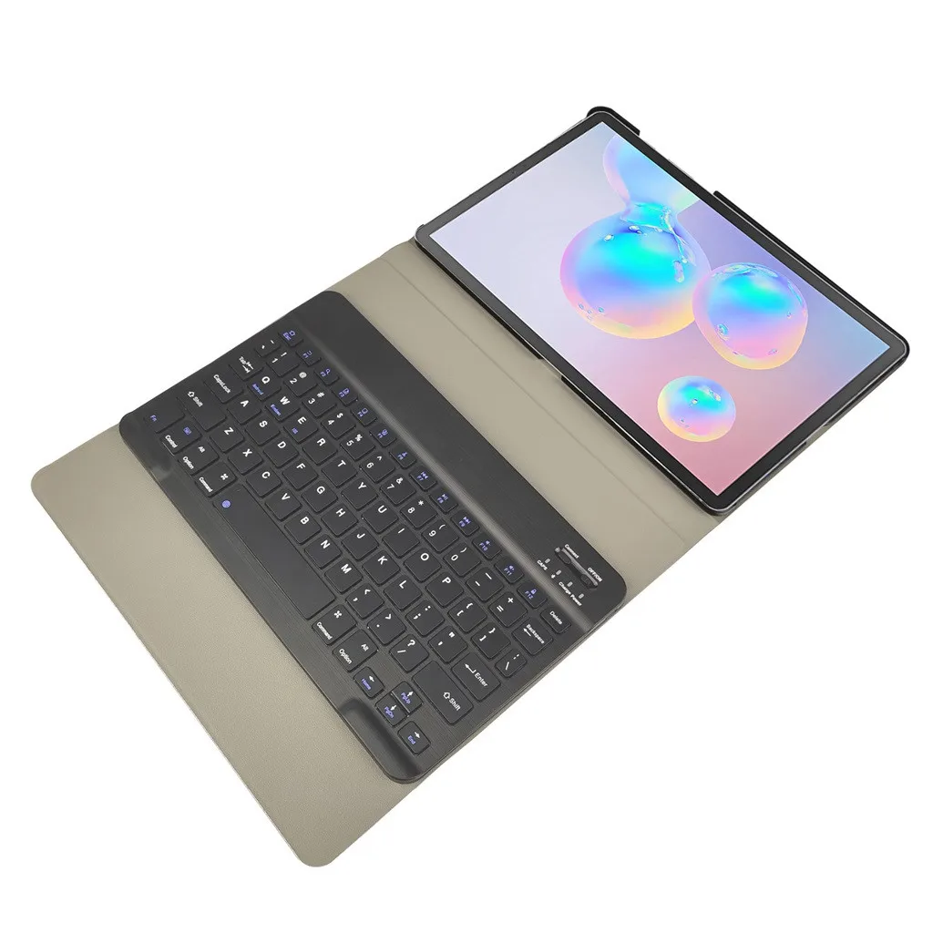 For Samsung Galaxy Tab S6 10.5 SM-T860/T865 Keyboard Case Slim Stand Cover Detachable colorful backlit Bluetooth keyboard