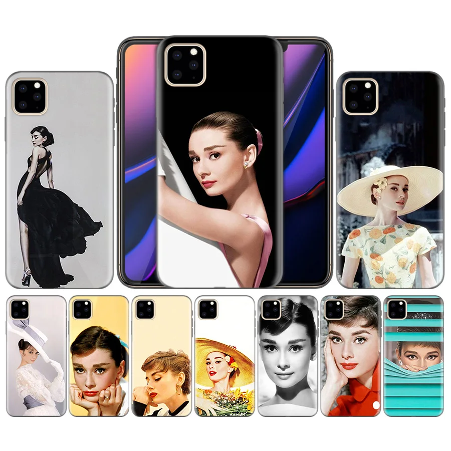 

Silicone Phone Case Cover For iphone XR XS Max X 7 8 6 6S Plus 11 11Pro Max 5 5S 5C SE 7Plus 8Plus Audrey Hepburn Phone Shell