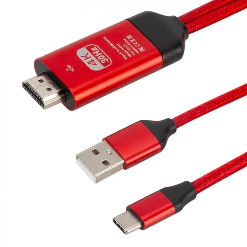 2 M/6.6Ft 30HZ TypeC к HDMI HDTV 4K кабель адаптер подходит для samsung Galaxy S10/S9/Note 9