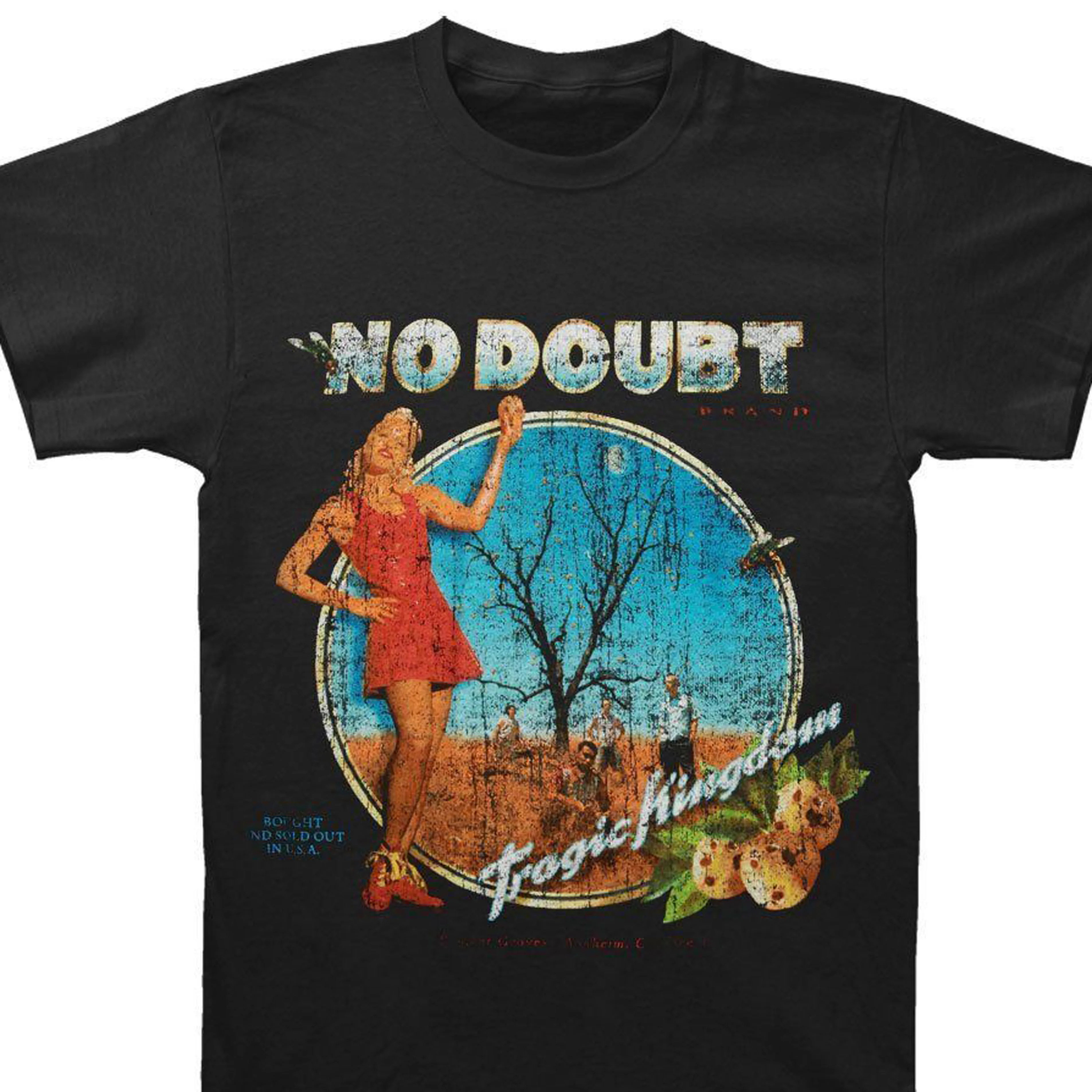 

Newest 2018 T Shirt Men Tshirt Fashion Mens No Doubt Tragic Kingdom Graphic Printed Casual T Shirt Black