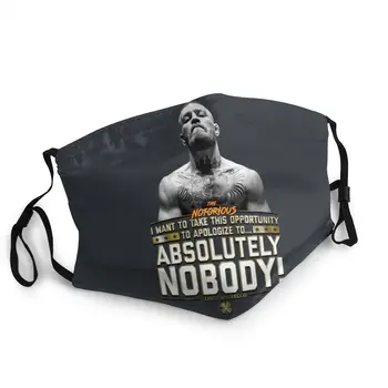 

Apologize To Nobody Mouth Face Mask Printed Conor McGregor Anti Haze Dustproof Protection Cover Respirator Mouth Muffle