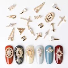 2 шт., кристальная подвеска на цепочке в форме капли воды, очаровательные украшения для ногтей, 22 типа, роскошные циркониевые Хрустальные Стразы для ногтей