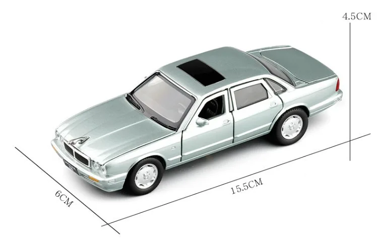 Высокая имитация 1:32 XJ6 классическая модель из сплава автомобиля, изысканная литая под давлением звуковая и подвесной светильник, модель коллекции