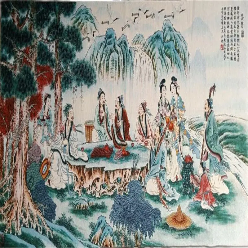 Thangka (картина для дегустации чая) вышивка украшения гостиной и кабинета | Дом сад