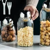 Transparent Glass Sealed Jar Coffee Bean Storage Tank Cork Stopper Glass Bottle Storage Tank Multigrain Storage Tank Household 5