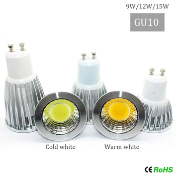 

1pcs Lowest price GU10 led bulb COB spotlight E27 E14 9w 12w 15w led Lamp Dimmable 85-265V Light Bulb replace halogen lamp