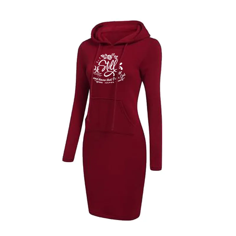 

Woman Straight Hoodie Elegant Sweatshirt Letter Print Oversize Harajuku Hoody Drawstring Dress Female Casual Outwear Skirt