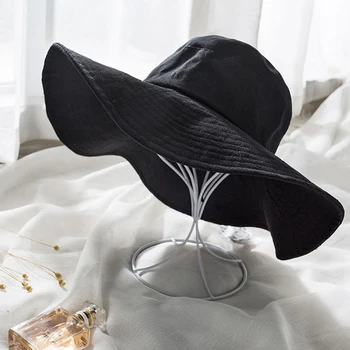 

Hat female summer fisherman hat outing all-match foldable Japanese fashion sun hat