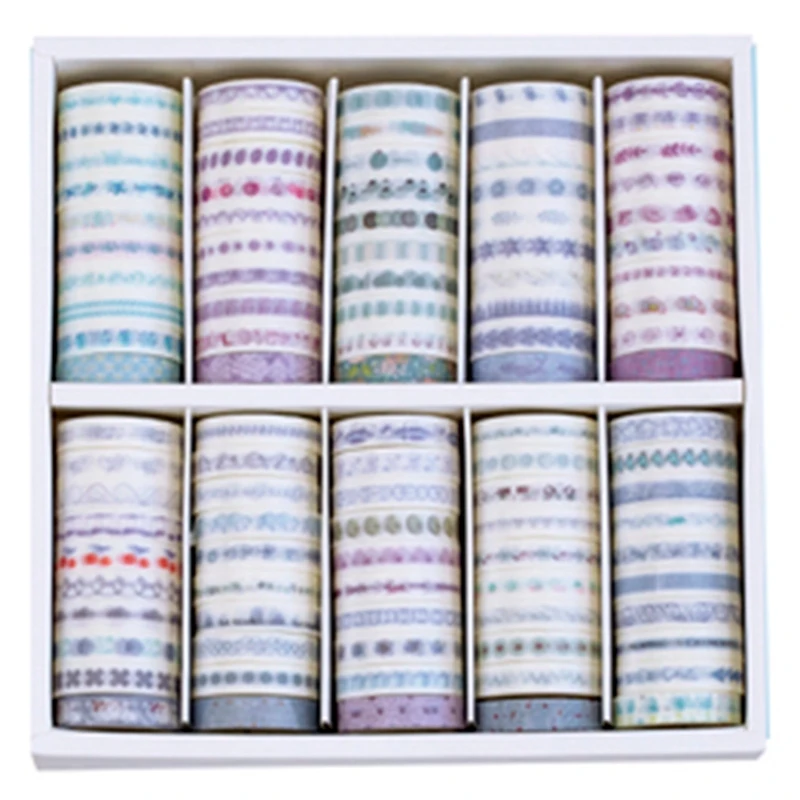 

100 Pcs/Set Washi Tape Set Dream Weaving Line Series Basic Handbook Simple Stickers Masking Tape