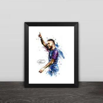 

Paris Saint Germain Wooden Photo Frame Wall Neymar Da Silva Home Decoration Accessories Modern Plexiglass Picture Frames