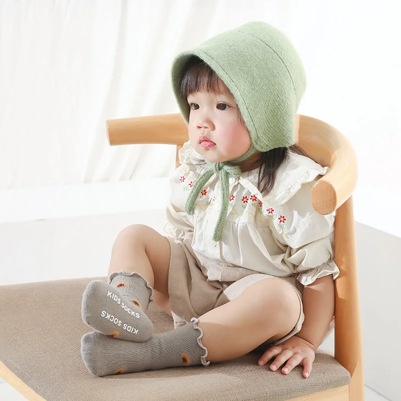 3 Pairs/lot Children's Socks Solid Autumn Spring Boy Anti Slip Newborn Baby Socks Cotton Infant Socks for Girls Boys Floor Socks 4