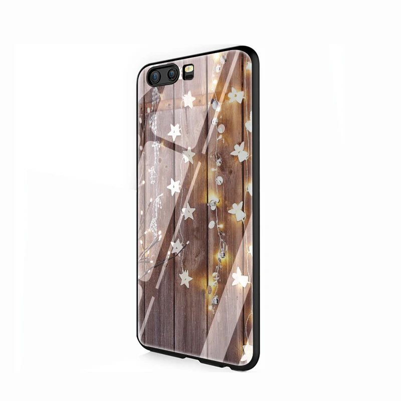 EWAU Пейзаж Зима свет снег закаленное стекло телефон чехол для Huawei P10 P20 P30 mate 20 Lite pro P Smart Y6 Y9 Honor 8X9 10 - Цвет: G12