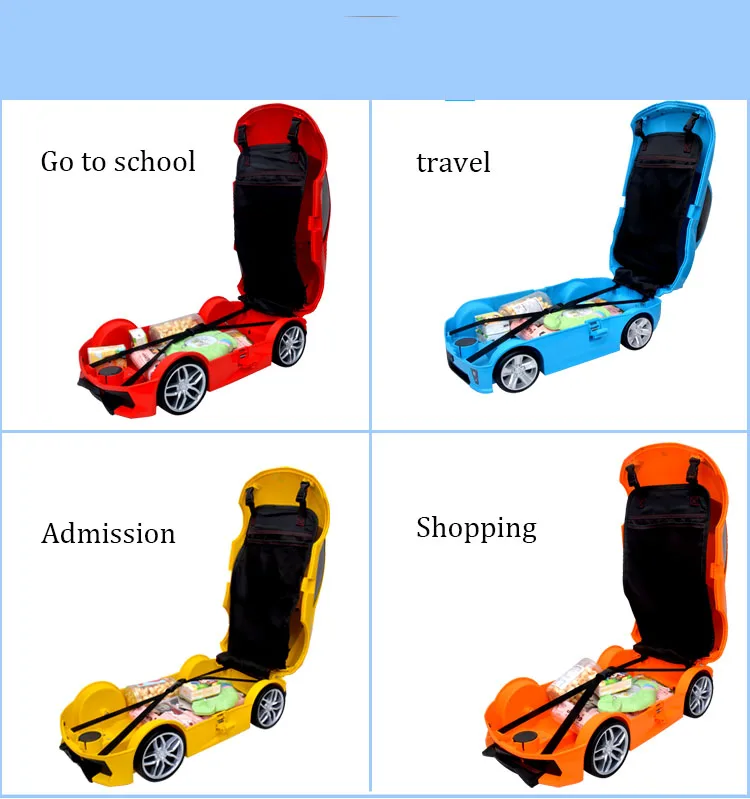 Автомобильный чемодан, детский Багаж на колесиках, школьная сумка, спортивный гоночный автомобиль, игрушка, багаж для путешествий, детский Багаж на колесиках, школьные сумки