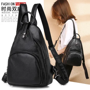 

2020 Spring New Style Korean-style Style Women's PU Solid Color Bag Backpack women backpack travel backpack