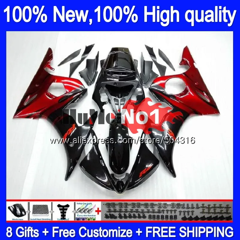 Корпус для YAMAHA YZF600 YZF R6 600CC YZF 600 R 6 CC 5MC образования легкой пены. 3 YZF-600 YZF-R6 2003 2004 2005 YZFR6 03 04 05 красный Обтекатели с пламенем