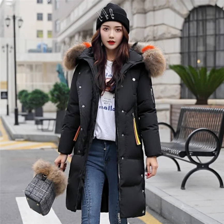 Элегантная зимняя куртка для женщин, зимнее теплое пальто из искусственного меха с капюшоном, Толстая теплая тонкая длинная куртка, пальто Manteau Femme Hiver