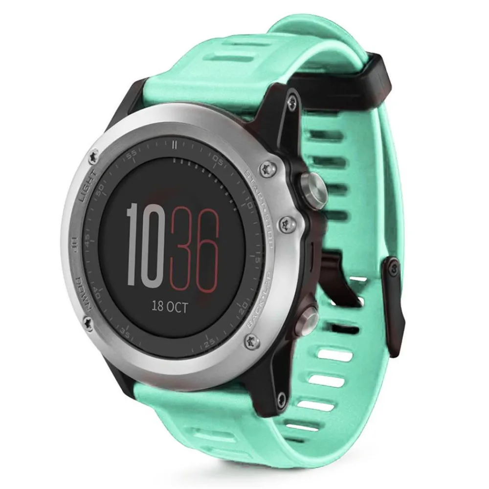 Ремешок силиконовый для наручных часов Garmin Fenix 3 HR 5X Plus 6X PRO сменный спортивный