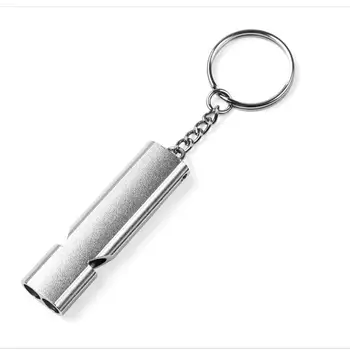 

Mini Portable 150db Double Pipe High Decibel Outdoor Camping Hiking Survival Whistle Double-frequency Emergency Whistle Keychain
