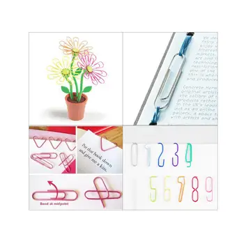 

80pcs 10 Mixed Colors 98-100mm Large Iron Paper Clips, Sheet Holder