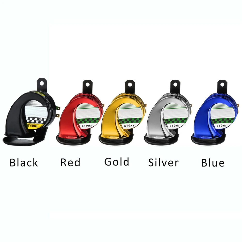 

12V 130DB Waterproof Super Loud Car Motorcycle Horn Motorbike Truck Boat 130DB Electric Loud Snail Horn 5 Colors Air Horn Siren