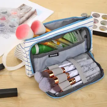 

1pc Cute Candy Color Makeup Brush Storage Bag Cosmetic Pen Brush Holder Portable Travel Makeup Tools Organizer Bag Pouch