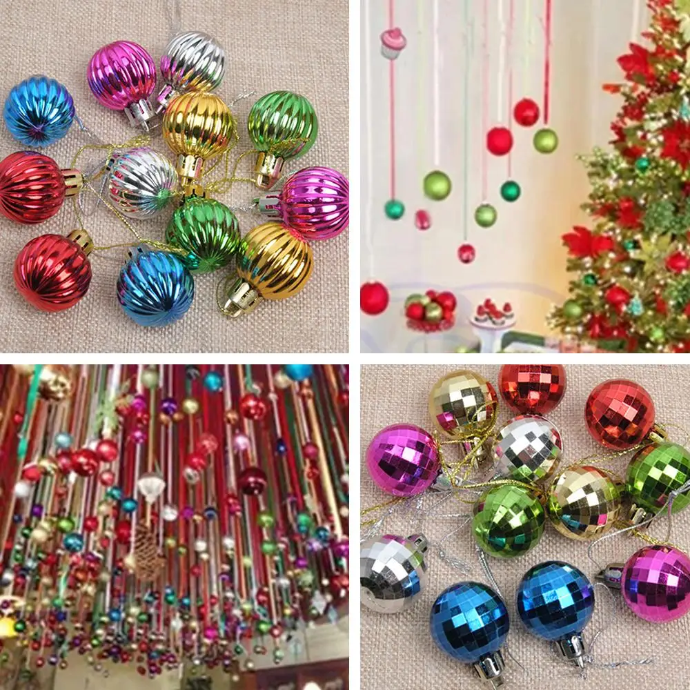 12 шт./компл. пластиковые бороды Baubles декоративные Бальные вечерние Необычные кулон Платье Висячие украшения Рождественская елка цветные