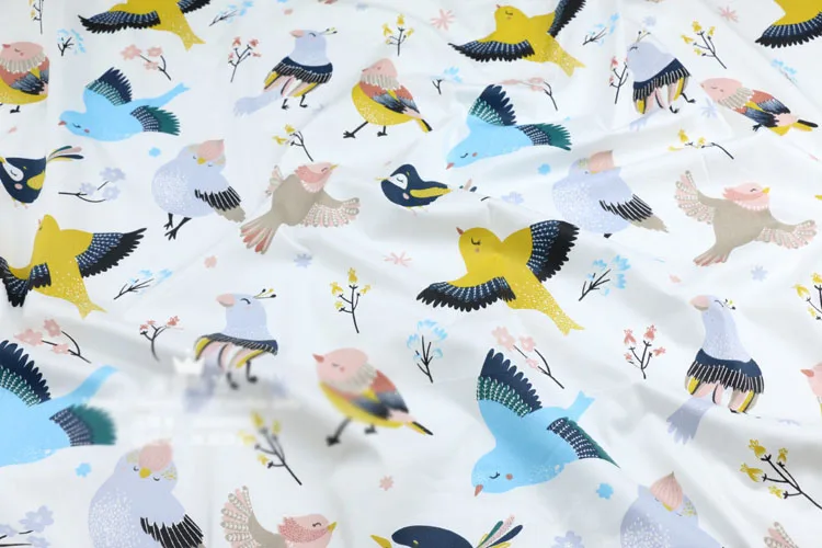 Bird sloth unicorn DIY Sewing Craft Quilting Fat Quarters Cotton Fabric for baby home textile tilda patchwork tissus tecidos
