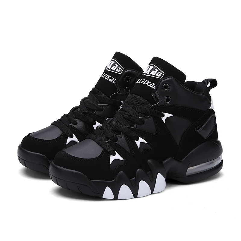 LEIXAG/Баскетбольная обувь унисекс; кроссовки для тренировок на открытом воздухе для пар; баскетбольная спортивная обувь с воздушной подушкой; Jordan; спортивная обувь - Цвет: Black