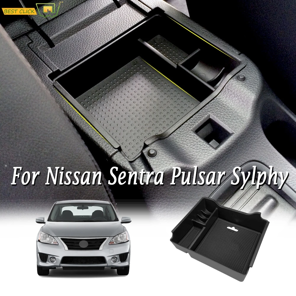 Для Nissan Sentra Pulsar Sylphy 2013 подлокотник ящик для хранения центральной консоли перчатки лоток автомобильный Органайзер