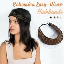 Bohemia Easy Wear Hairbands Wig Headband Elastic Twist Braid Princess for Party BB55