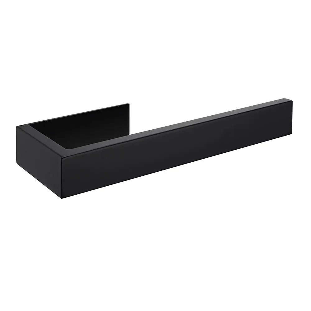 Кольцо для полотенец в ванную самоклеящееся туалетное полотенце держатель короткое полотенце бар Наклейка на стену 304 нержавеющая сталь - Цвет: Black