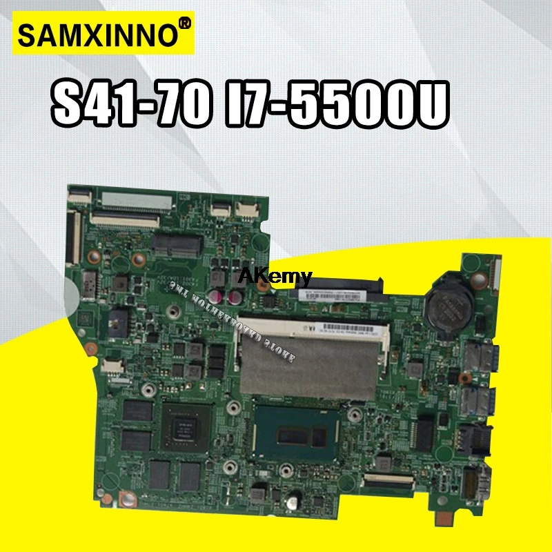 Genuine High quality New For Lenovo S41-70 Laptop Motherboard 5B20H91096 SR23W I7-5500U DDR3L 2GB Fully Tested