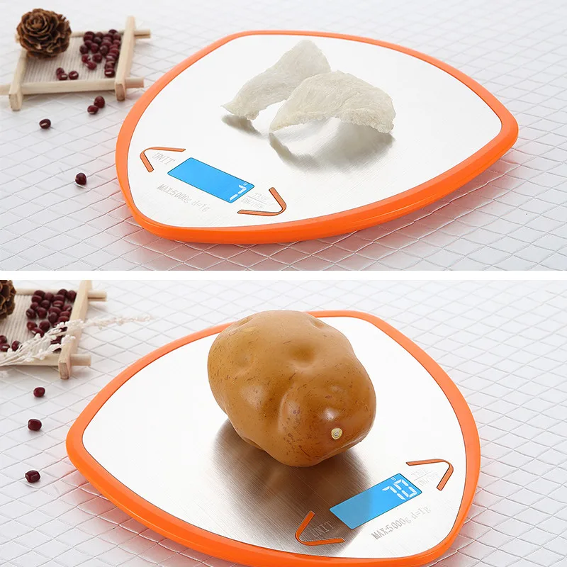 

Electronic Kitchen Scale Digital Food Scale with LED Backlight Display with Protection Kitchen Measuring Tools 5kg/1g
