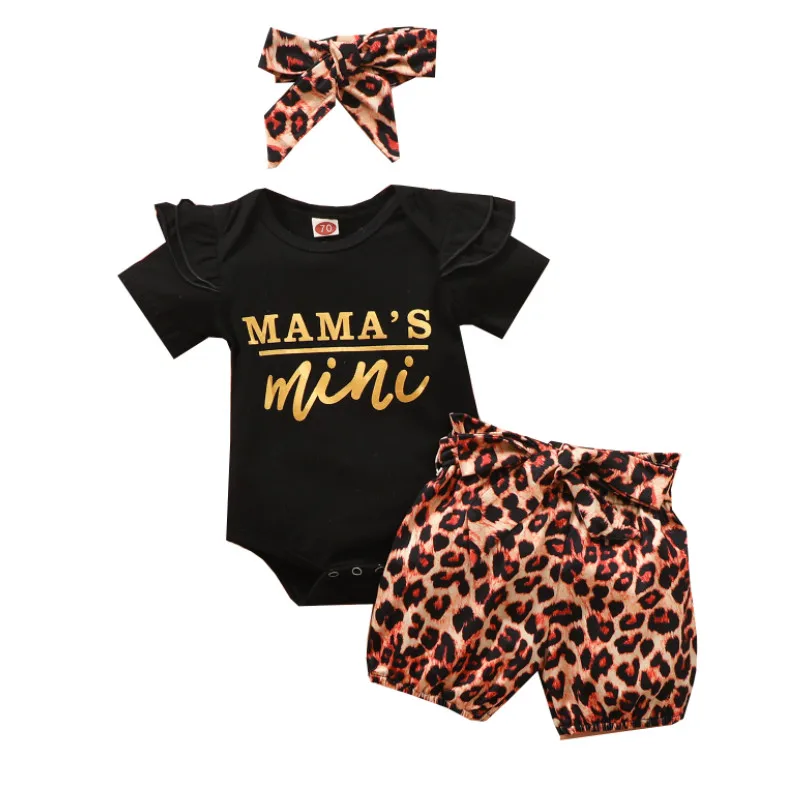stylish baby clothing set Newborn Baby Girl Clothes, Bodysuits Tops Shorts Suit, Short Sleeve Round Neck Letters Print Shirt Casual Shorts Summer 2022 baby dress set for girl Baby Clothing Set