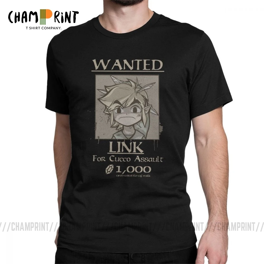 

Wanted Cucco Assault Men's T Shirts The Legend of Zelda Leisure Tees Short Sleeve Round Neck T-Shirt Cotton Plus Size Clothing