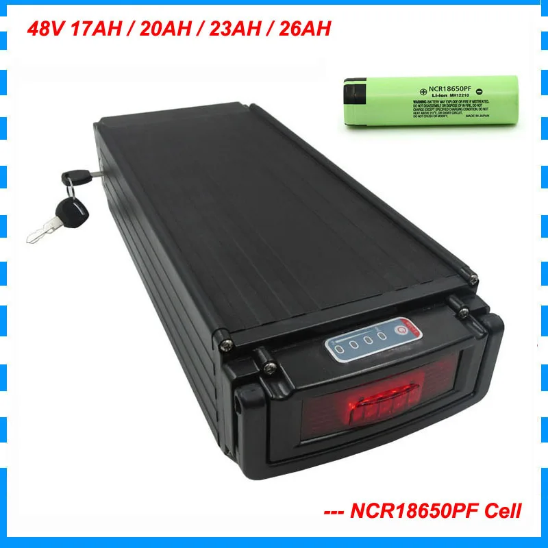 1000W 48 V литиевая 18650 батарейный блок вольт 17AH 20AH 26AH задний стеллаж для выставки