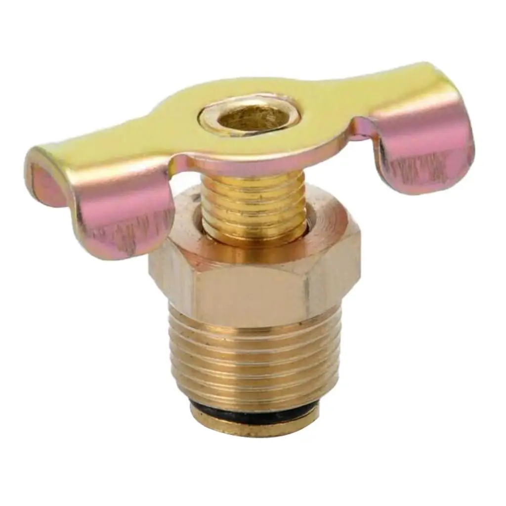 3/8' NPT Brass Drain Valve Air Compressor Tank Petcock Water Drain Valve 30x24mm