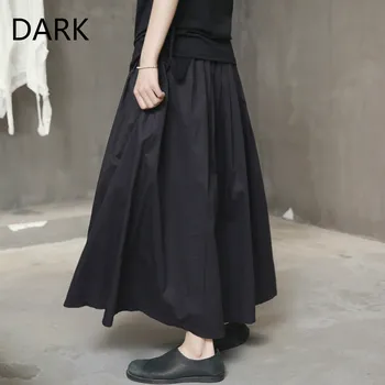 

2020 Spring And Autumn Dark Style Fluffy Pleated Thin Cotton Half-length Skirt