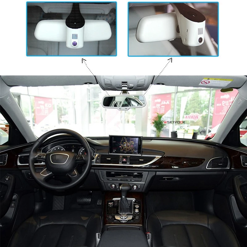 WiFi приложение HD Автомобильный видеорегистратор камера для Audi A3 A4 A6 A4L A6L A8/Q3/Q5/Q5L/Q7/Q2L/Porsche panamera Cayenne двойной видеорегистратор
