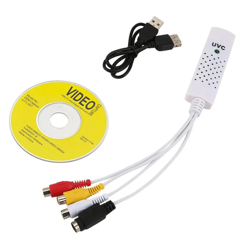 Портативный адаптер захвата аудио и видео Easycap USB 2 0 VHS на DVD для Win7/8/XP/Vista |
