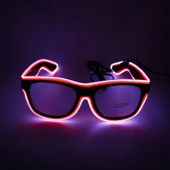 

New Cool Party Luminous Glasses Flashing EL Wire LED Glasses Lighting Classic Gift Bright Light Party Supplies Halloween LED Gla