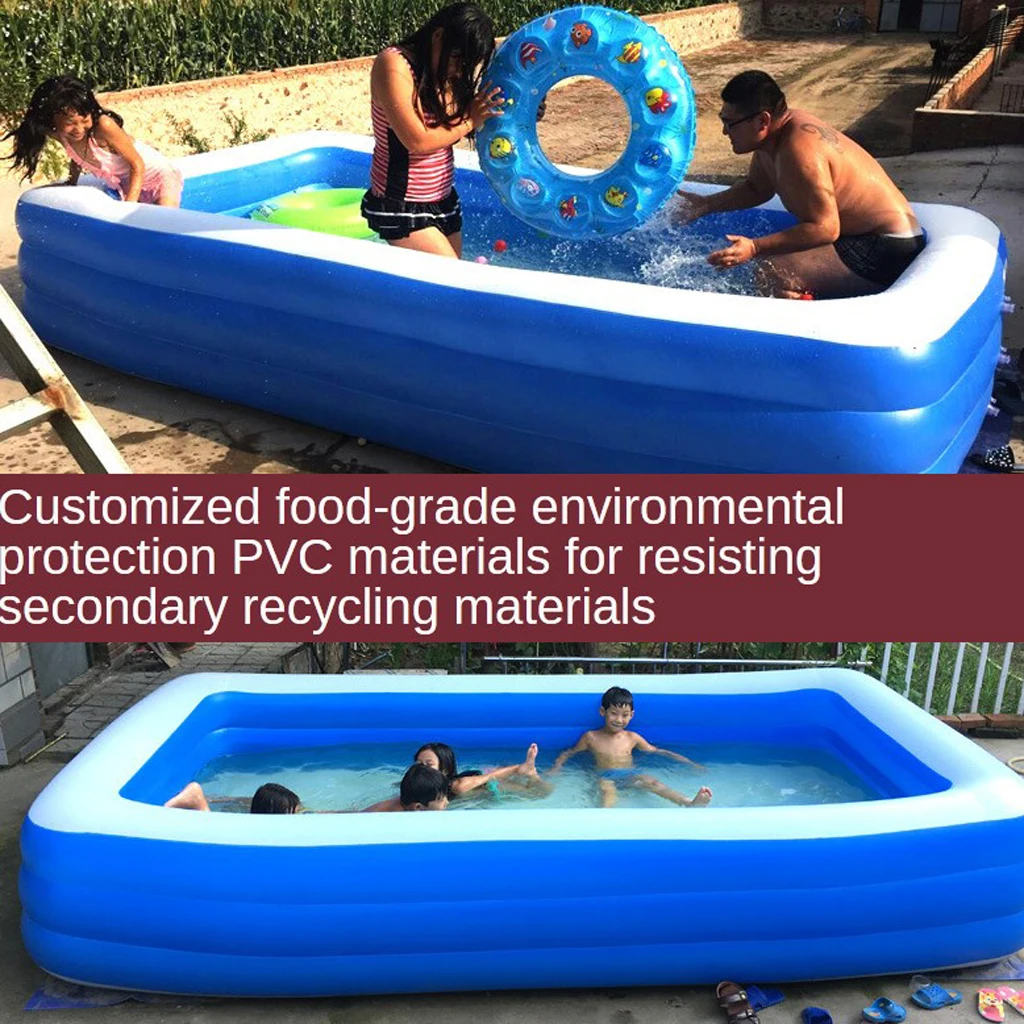 Folding Kid Inflatable Swimming Pool Tub Paddling Pool Outdoor Family Household Bath Tubs Inflated Tubs Summer Water Party 